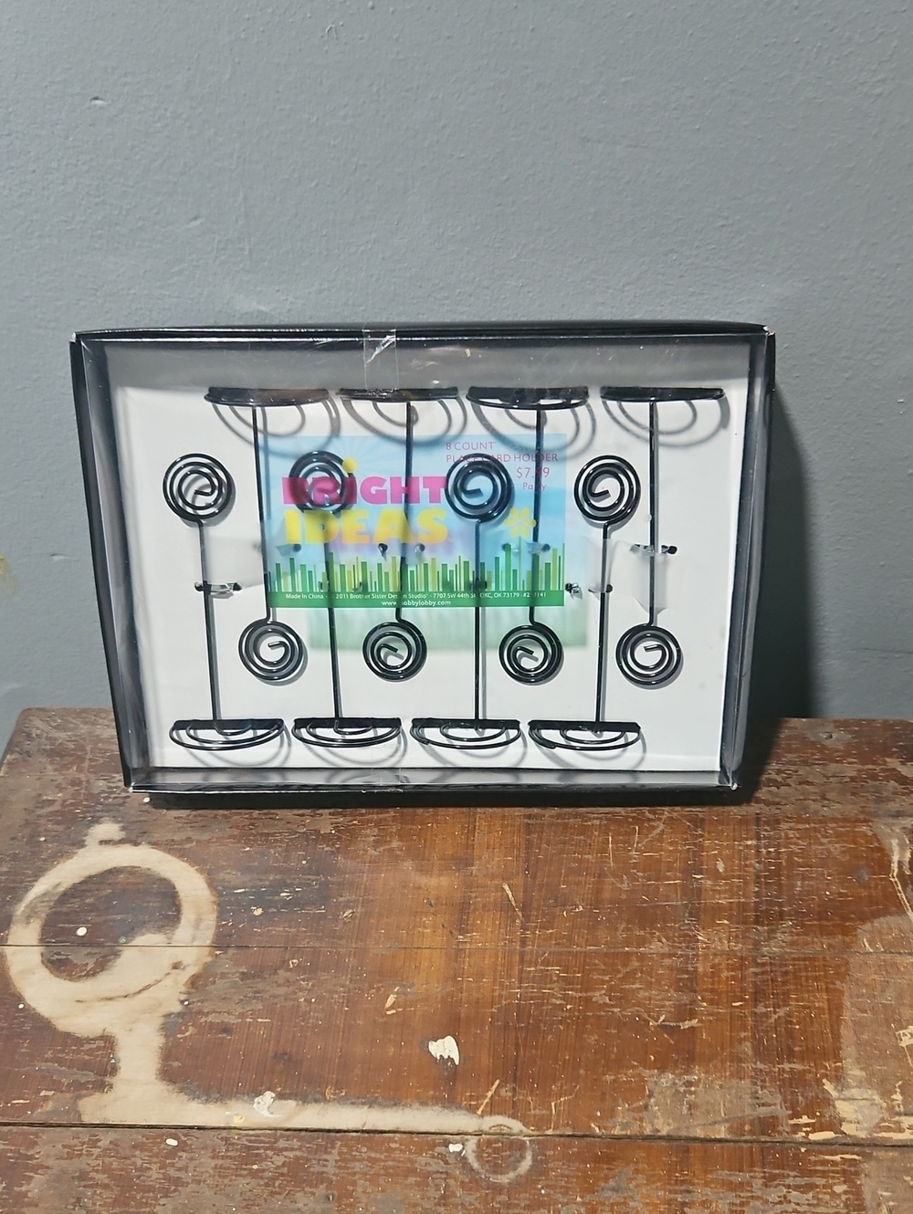 Black Spiral Wire Photo/Card Display Stand - Set